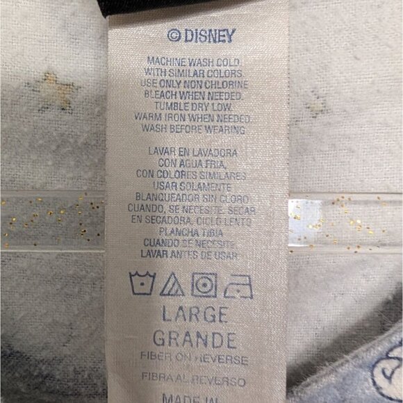 Mickey Unlimited Flannel One Piece Pajamas Size Large Blue Full Body Union Suit - Picture 6 of 10